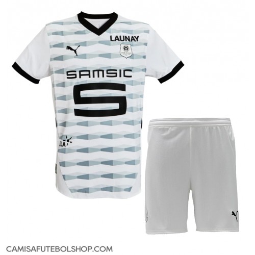 Camisa de time de futebol Stade Rennais Replicas 2º Equipamento Infantil 2024-25 Manga Curta (+ Calças curtas)